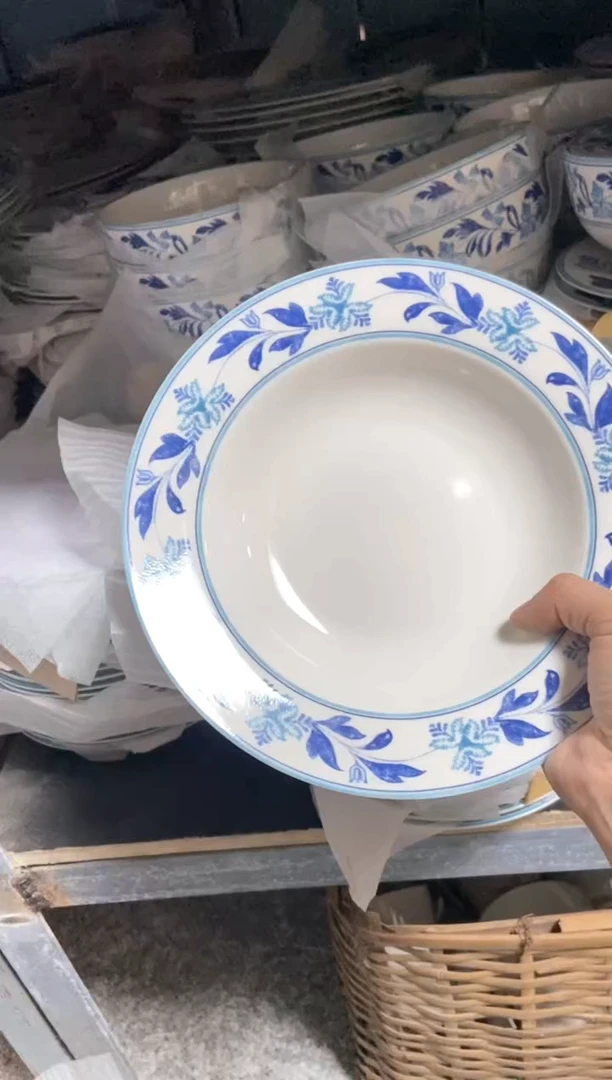 【闪购商品】瓷片CC302陶瓷没有完美无瑕陶瓷1个汤盘