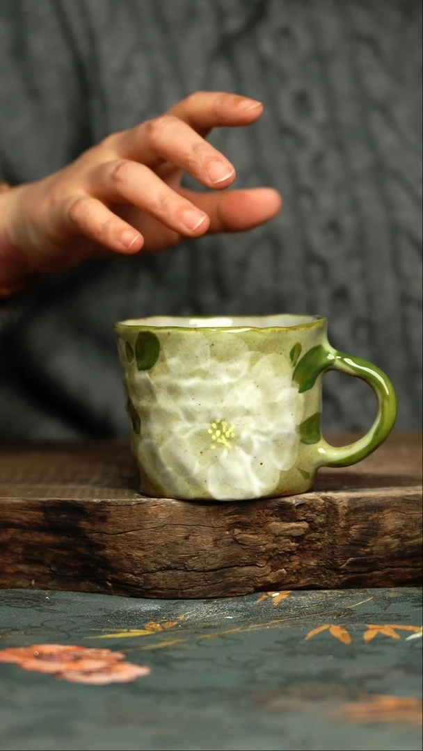 【闪购商品】杯釉下彩手工手绘同款陶器