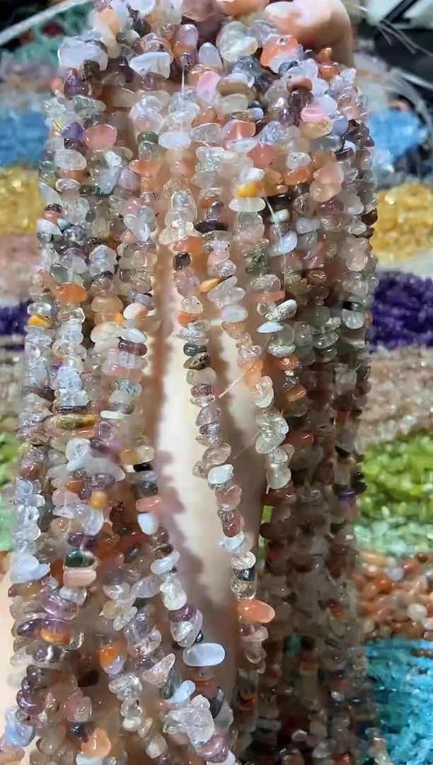 水晶珠宝半成品未镶嵌彩发晶