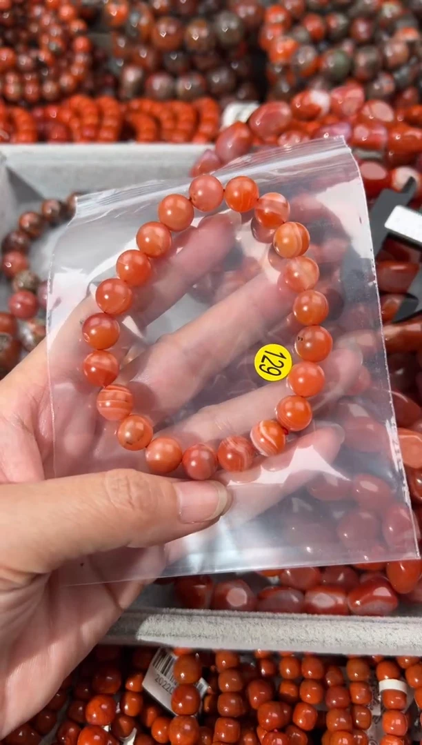 南红玛瑙手串未镶嵌10+