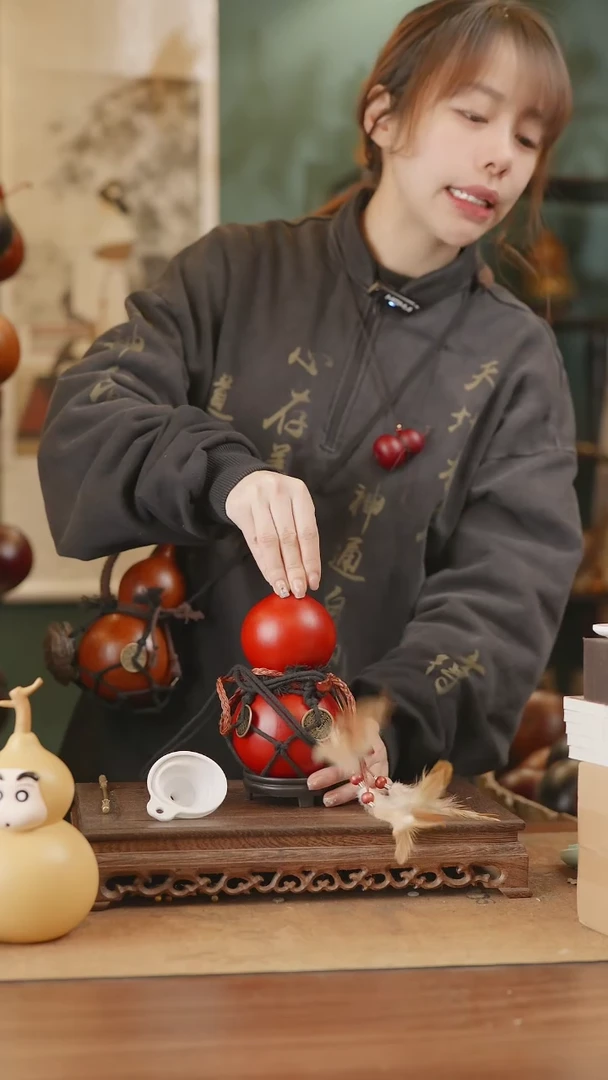 【闪购商品】56号精品天然大漆工艺防渗内胆酒葫芦~