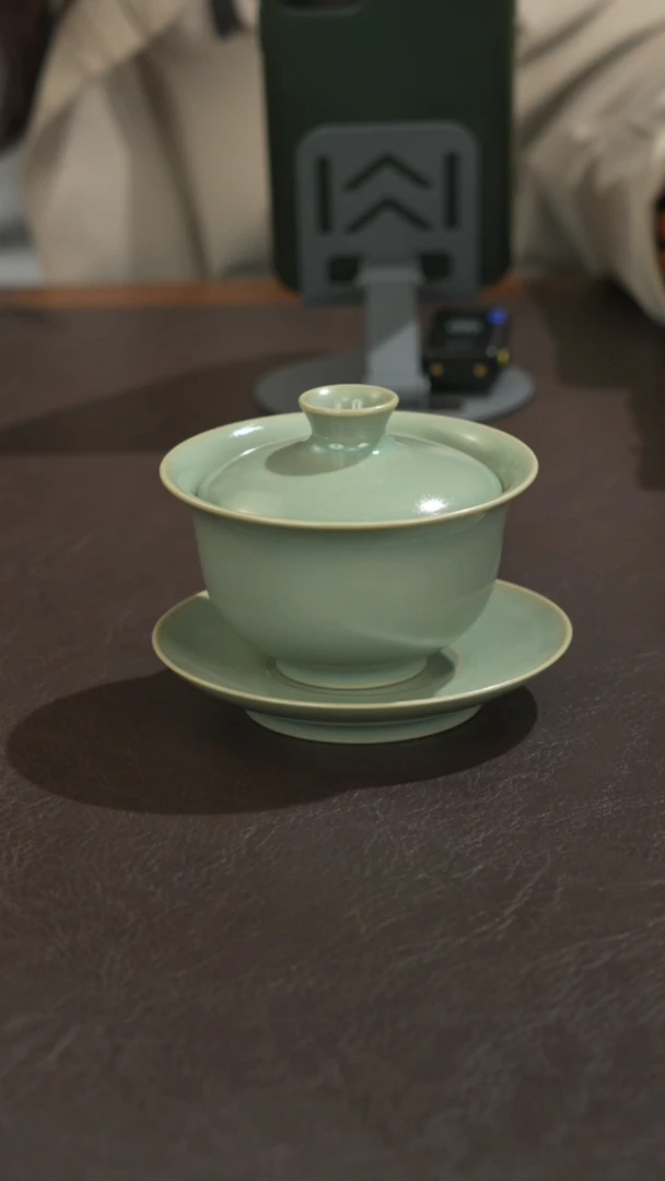 瓷宣宝汝瓷原矿原釉手工作品