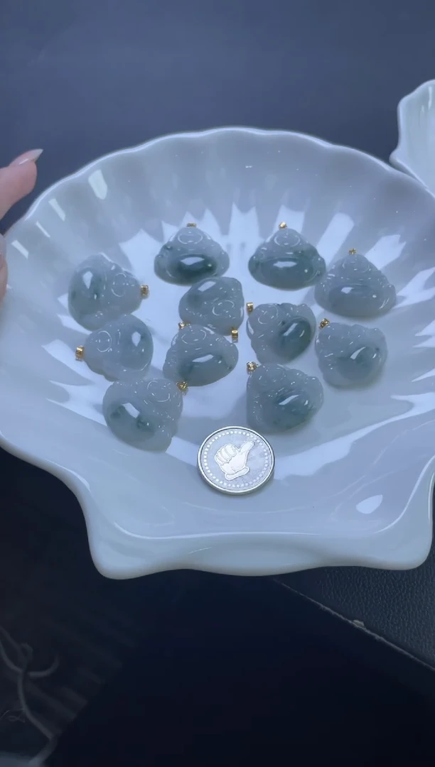 【闪购商品】翡翠吊坠(不含链)18K金镶嵌90011多样性发一