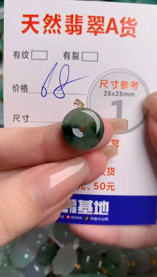 翡翠18K金镶嵌颈饰24002209