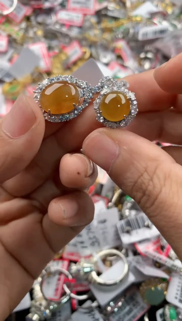 银S925镶嵌戒指翡翠444                3