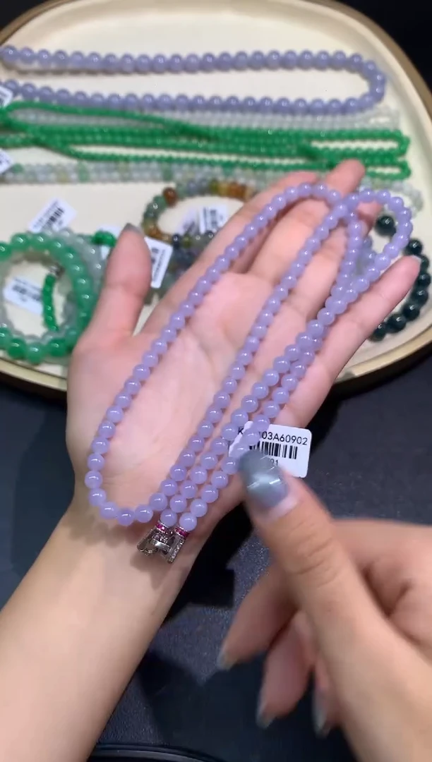 项链未镶嵌翡翠珠链A408|15000