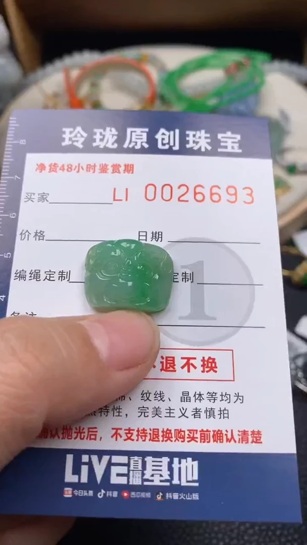 【闪购商品】翡翠颈饰未镶嵌翡翠净货26693