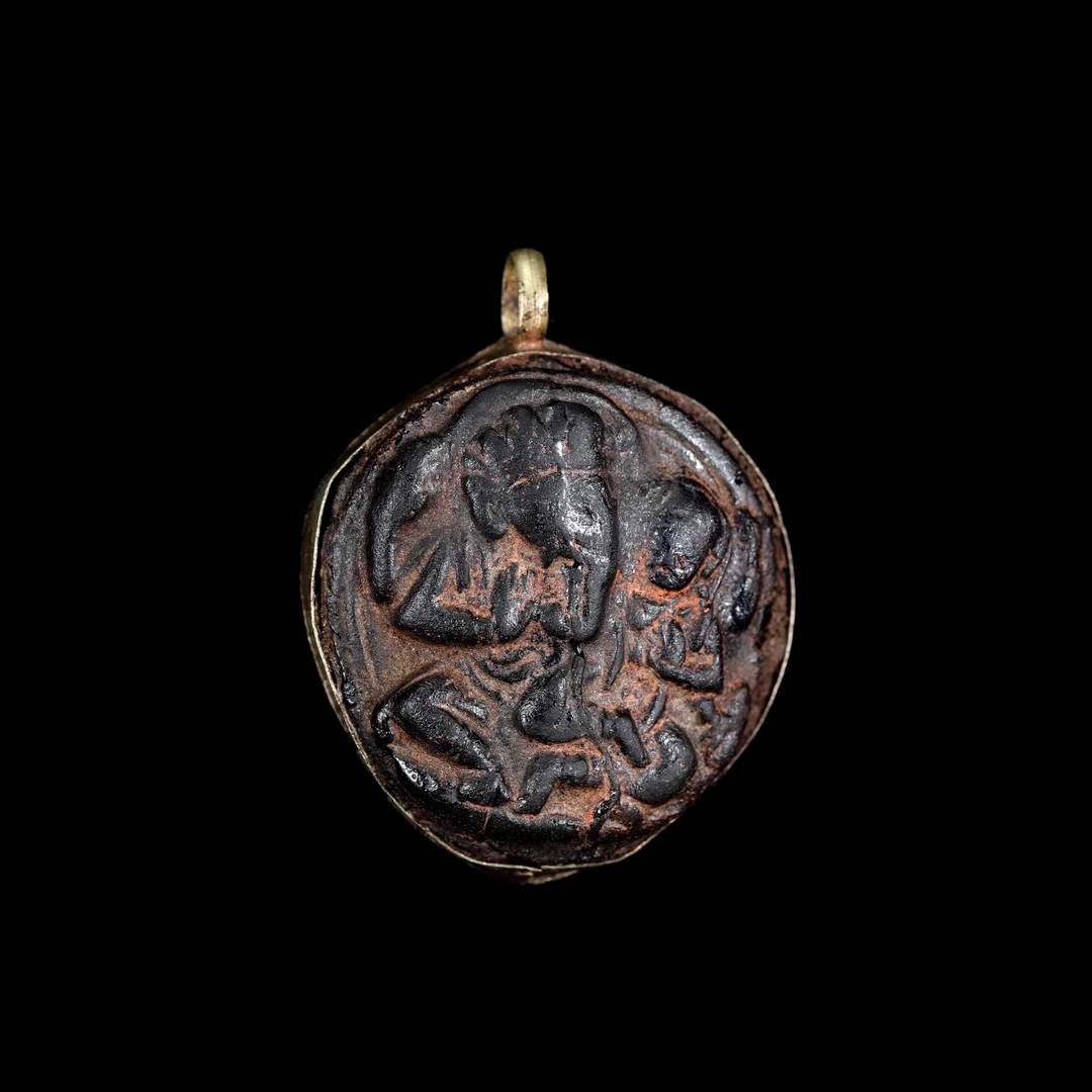 象鼻财神琉璃摆件饰品