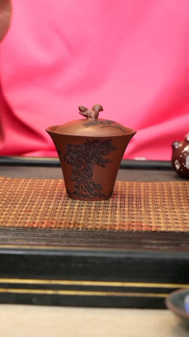 紫砂壶18《紫泥盖碗》松韵