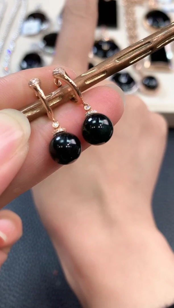 【闪购商品】翡翠耳饰18K金镶嵌m16不退换多样性一件发货