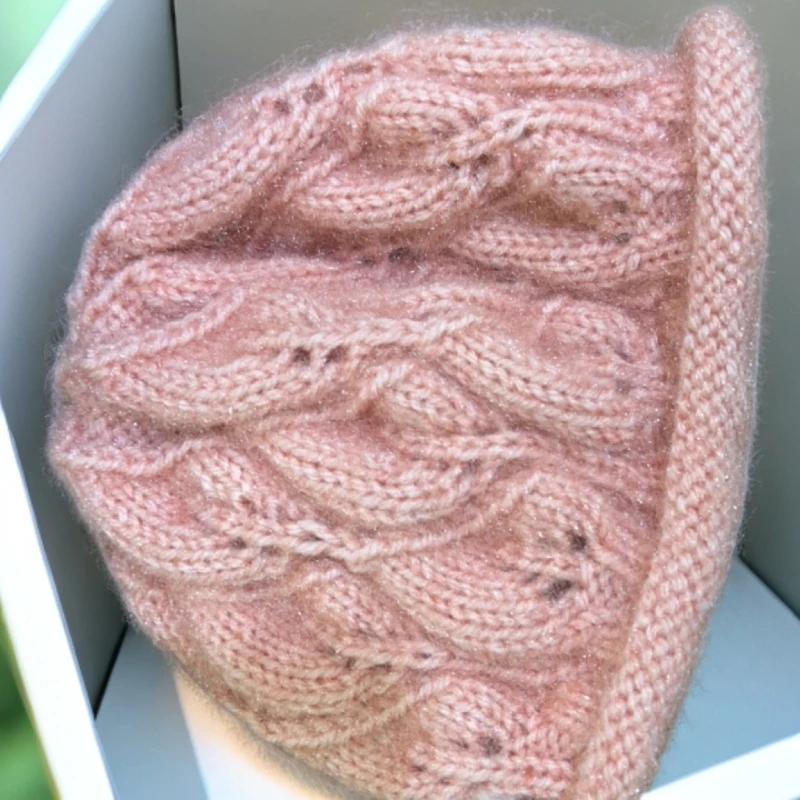 帽子薄款图案秋冬圆顶包头帽韩版春秋针织帽蕾丝女