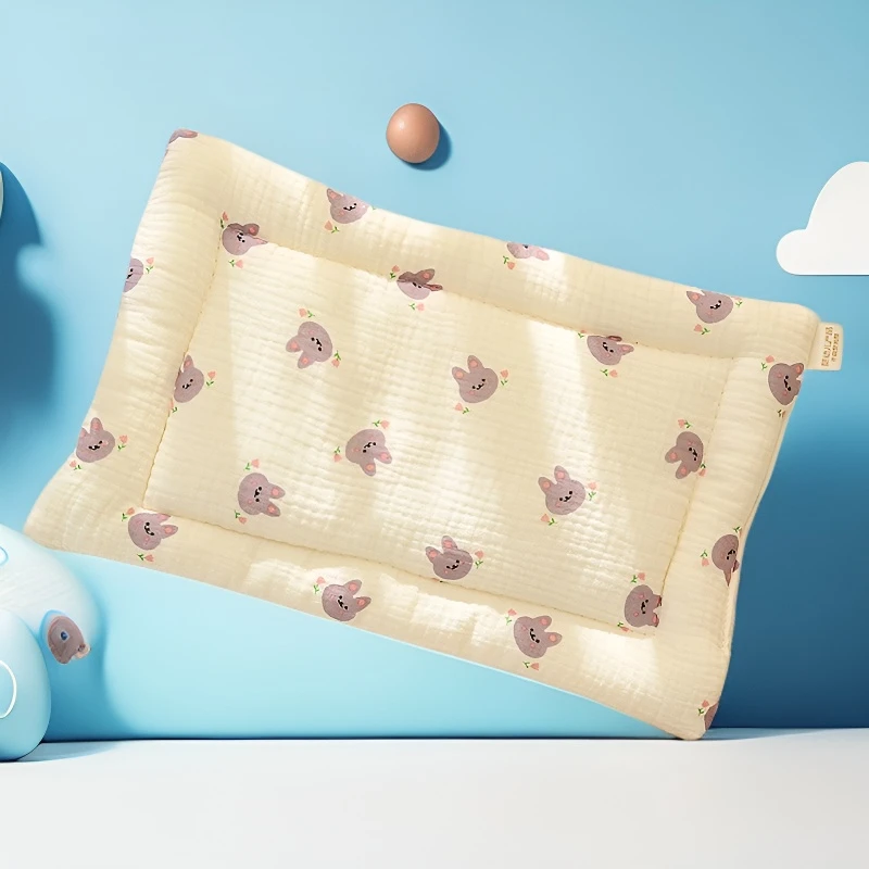 透气婴儿枕头纯棉0-1岁新生儿专用纱布枕芯吸汗防闷热宝宝枕头