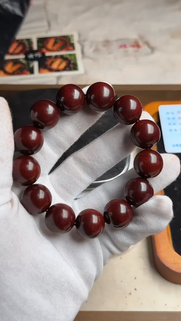 手串/手链小叶紫檀Z*印度小叶紫檀顶泥龙鳞底极润1.8 无胶无蜡