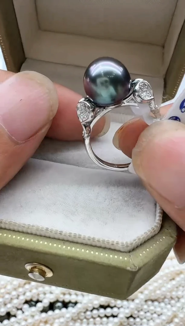 【闪购商品】海水珍珠戒指银S925镶嵌非基地发货不带证书