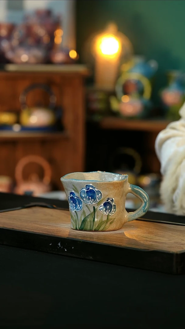 【闪购商品】杯手绘心瓷陶瓷浮力