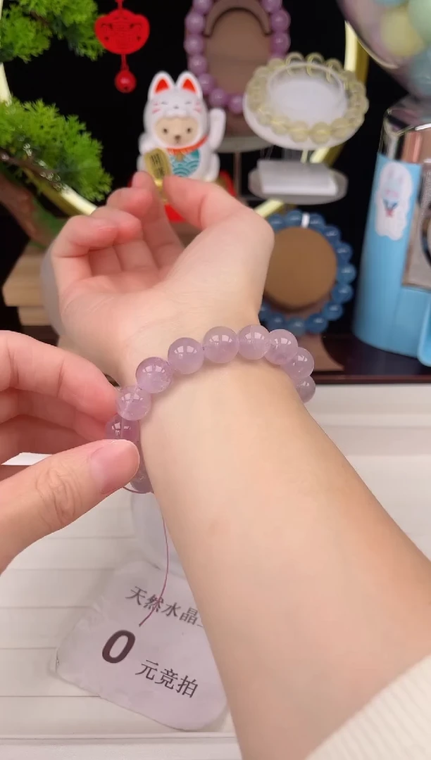 未镶嵌珠宝半成品水晶蓄意草紫色001