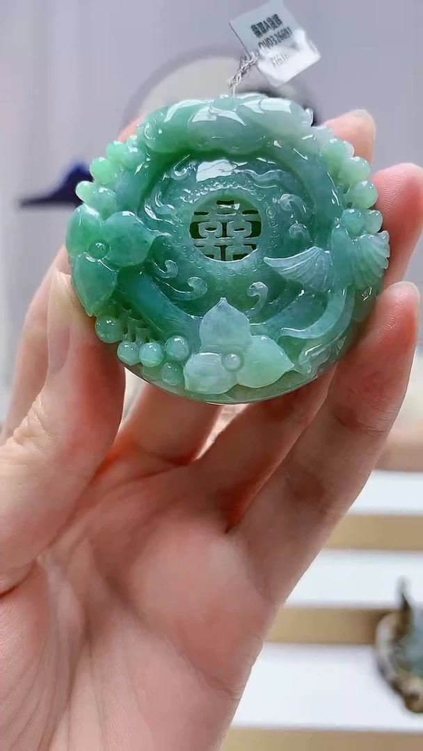 未镶嵌定制翡翠0405zm-毛货挂件喜上眉梢97