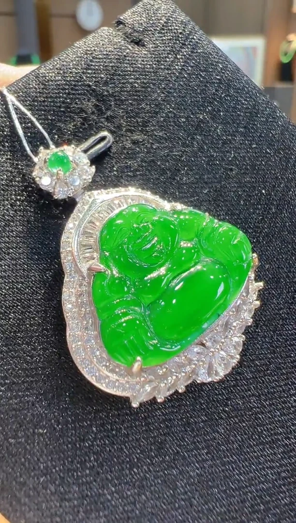 翡翠银S925镶嵌吊坠(不含链)多样性发其一