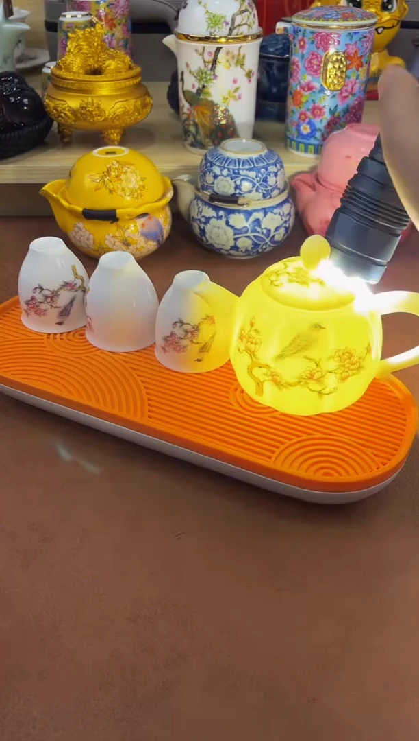 陶瓷茶具摆件旅行套组