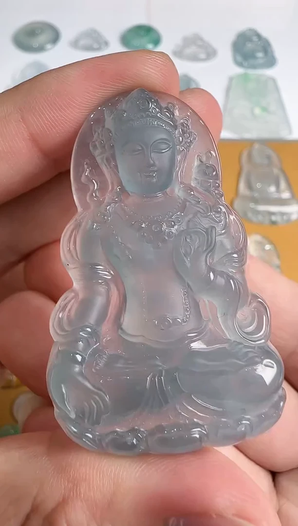 翡翠未镶嵌吊坠(不含链)度母
