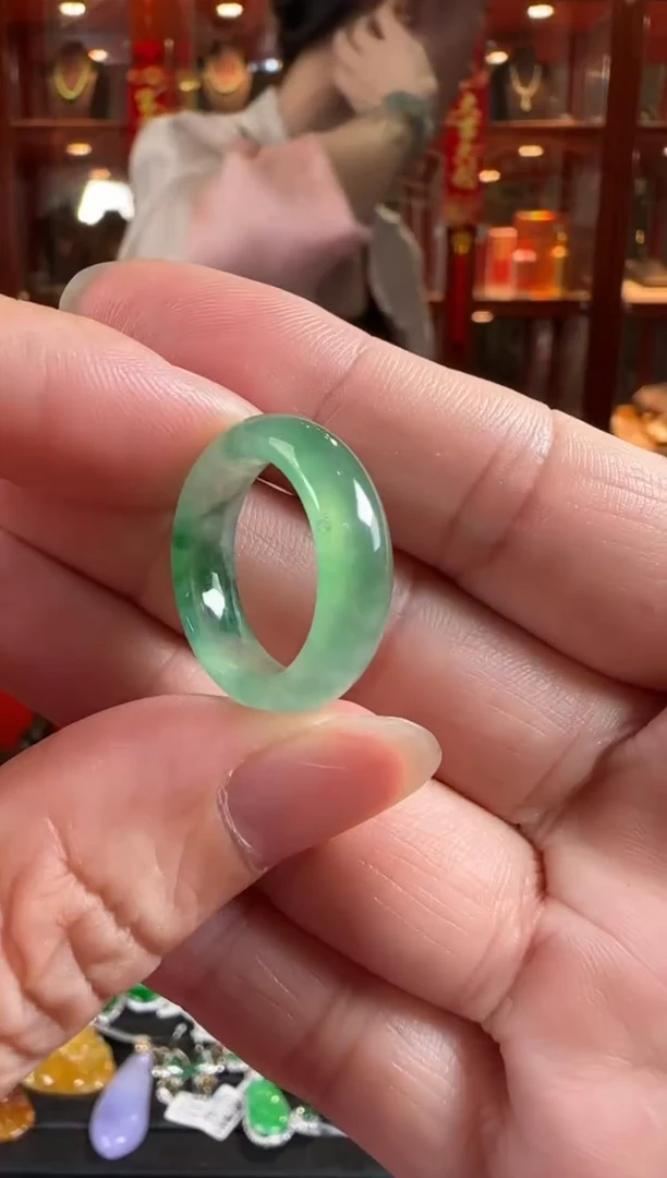 未镶嵌戒指翡翠DL玉戒指10圏口