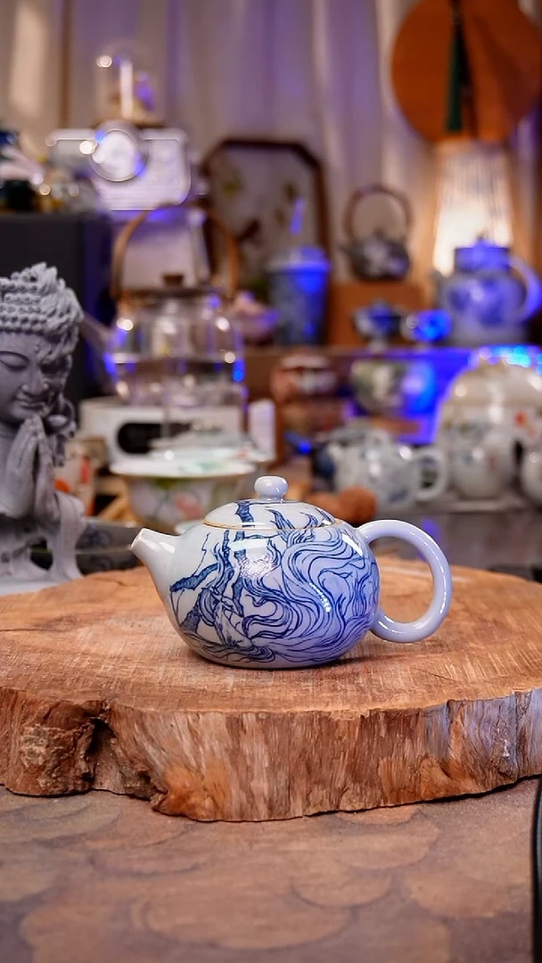 摆件九尾狐手工手绘手工手绘