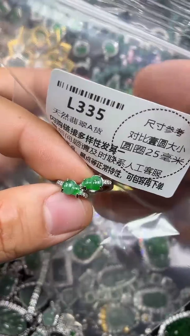 颈饰未镶嵌翡翠L335耳扣