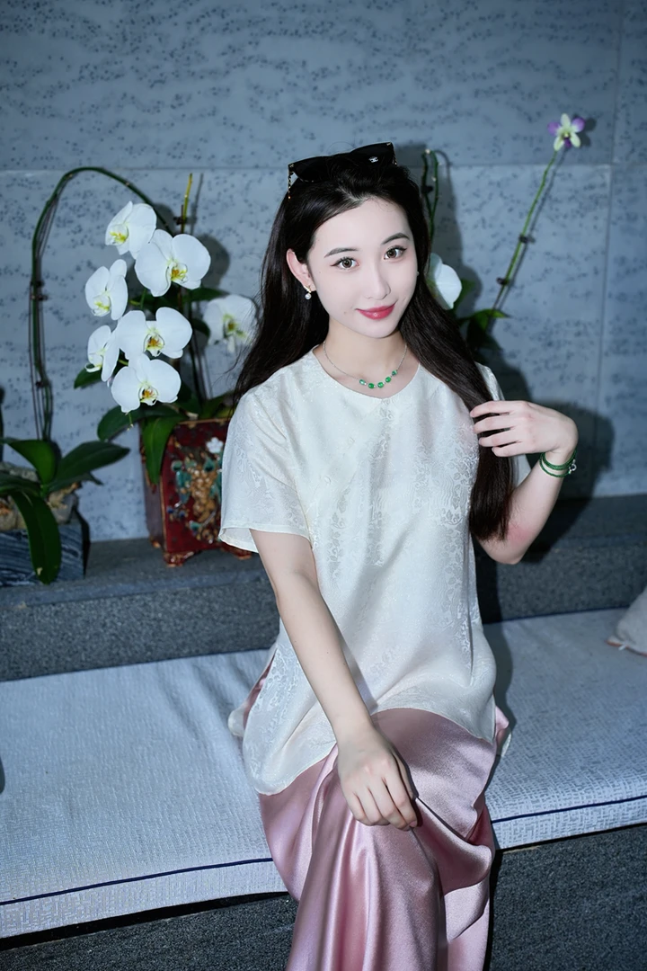 蓝大【凰宸】新中式短袖上衣7720