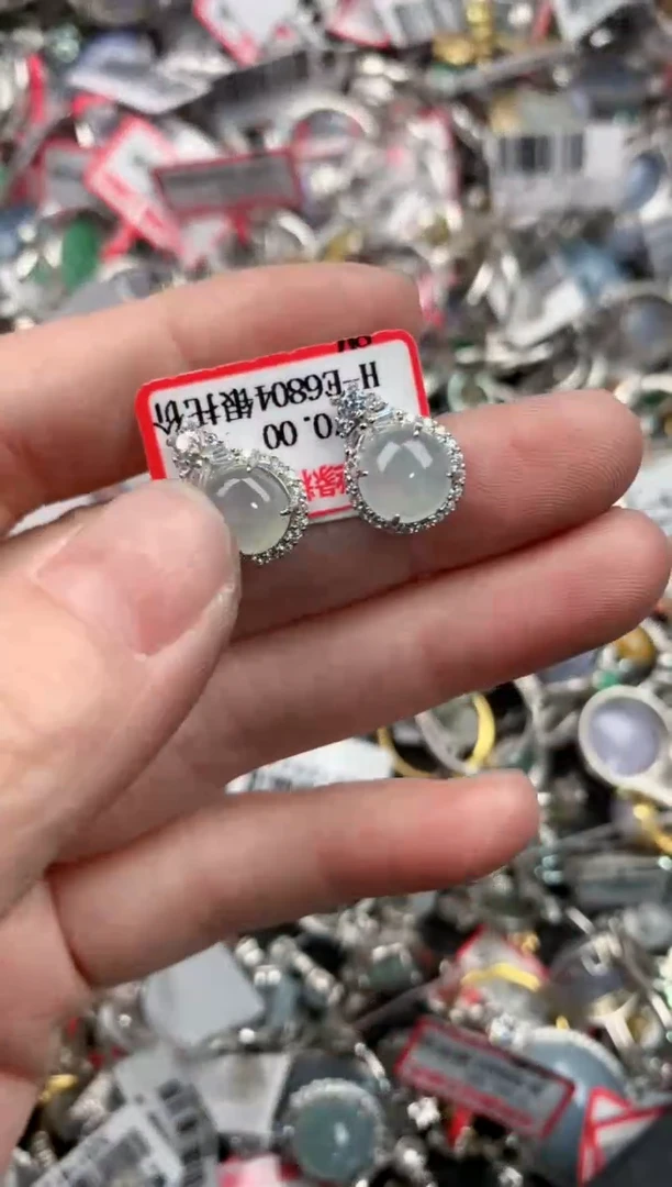 银S925镶嵌戒指翡翠10-10-10     8