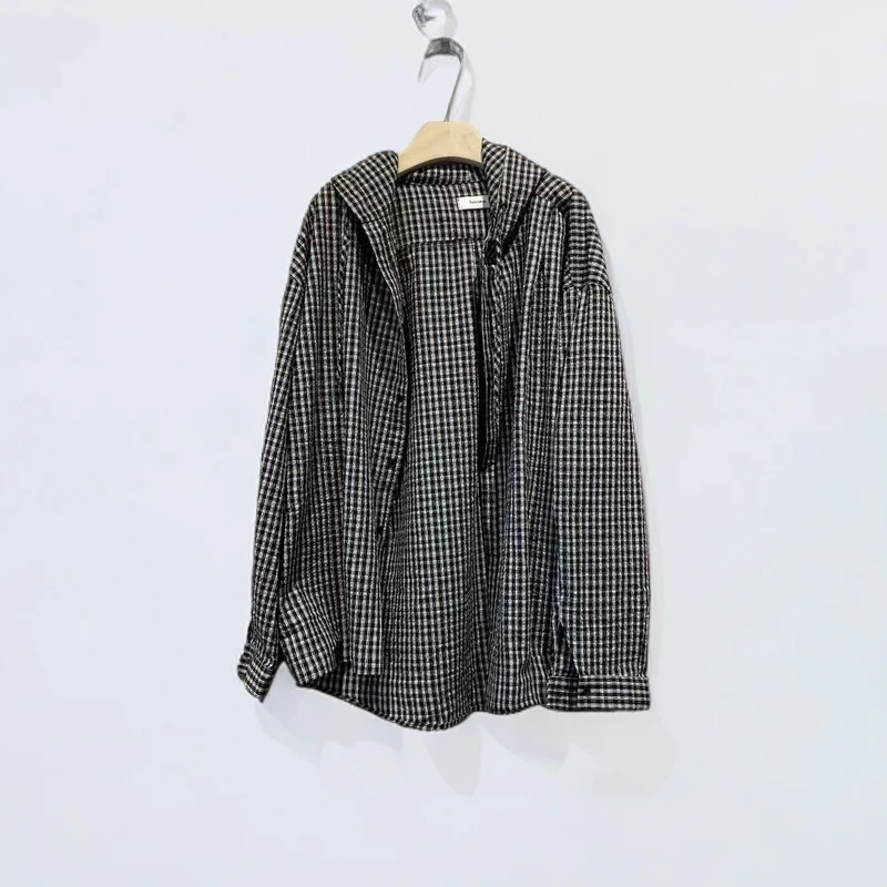 韩国夏季格子衬衫