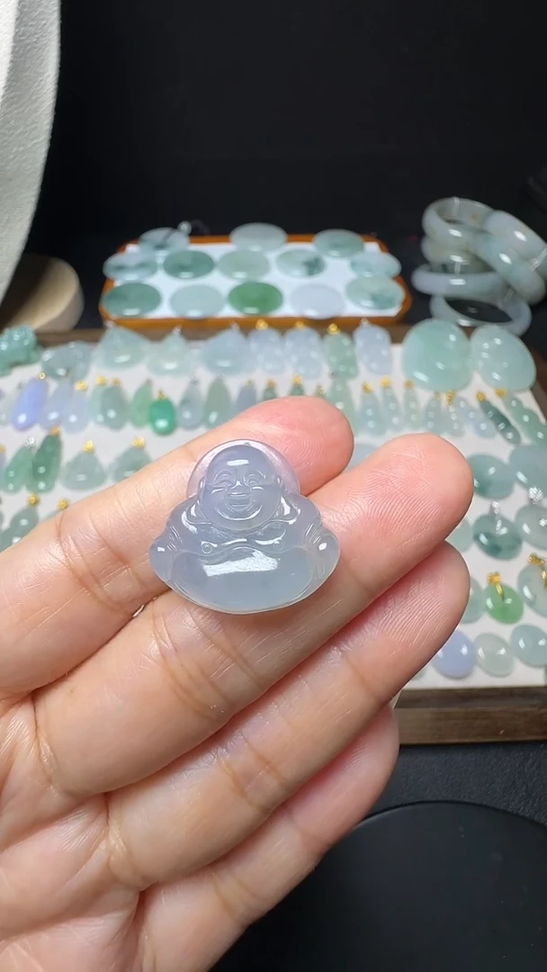 吊坠(不含链)未镶嵌翡翠佛公尺寸20*21.8*6.4mm