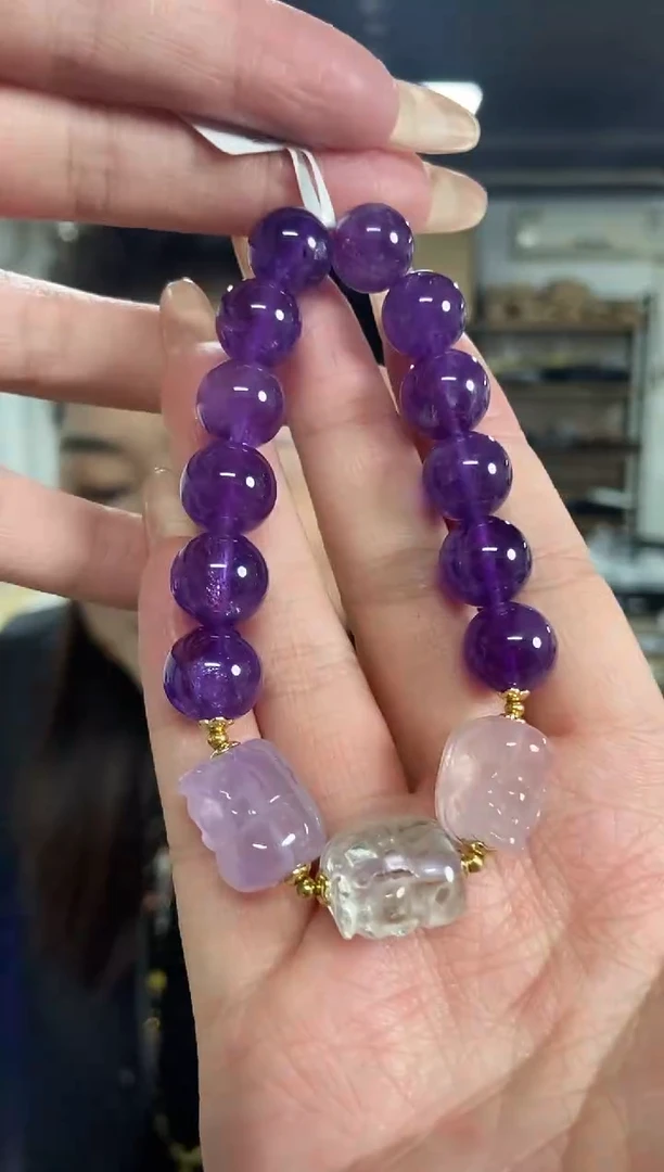 【闪购商品】水晶手串未镶嵌多样性发其一颜色微差