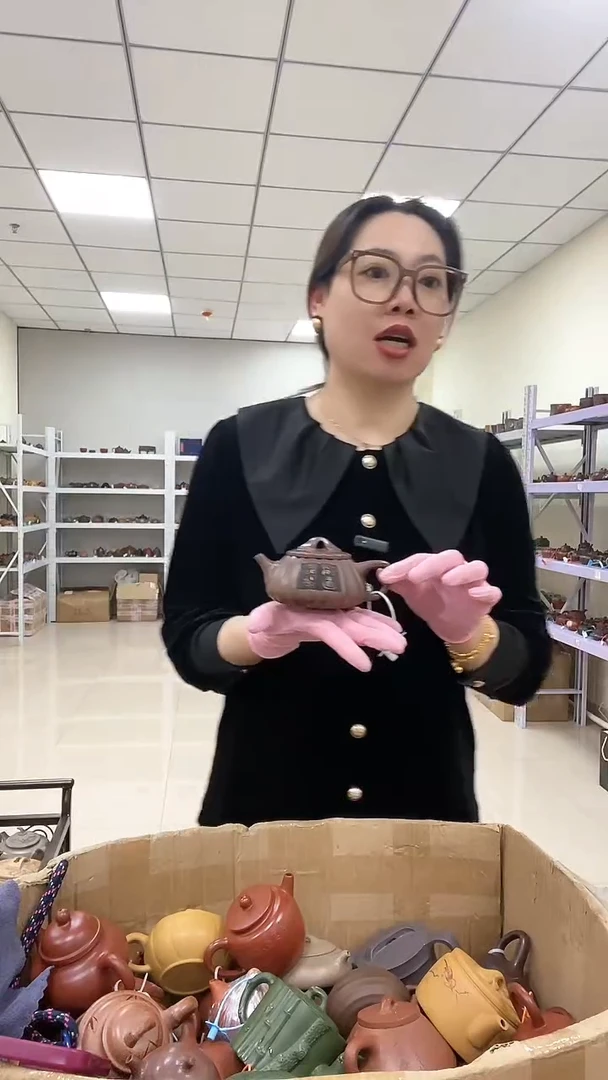 【闪购商品】紫砂茶壶天星泥 品茶论道筋纹石瓢