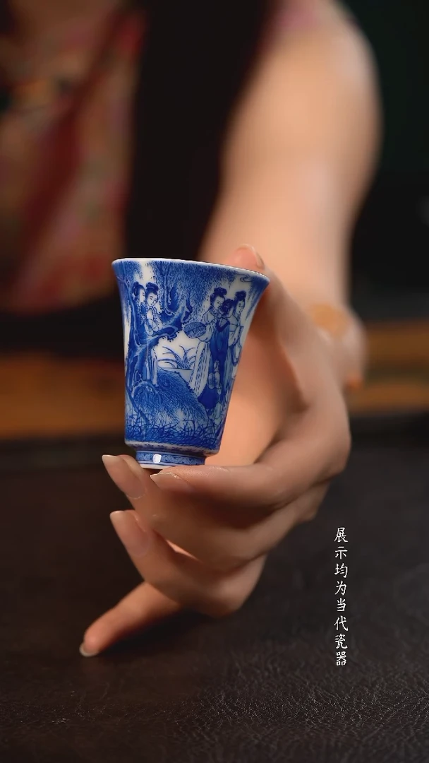 仪贤堂采莲图闻香杯