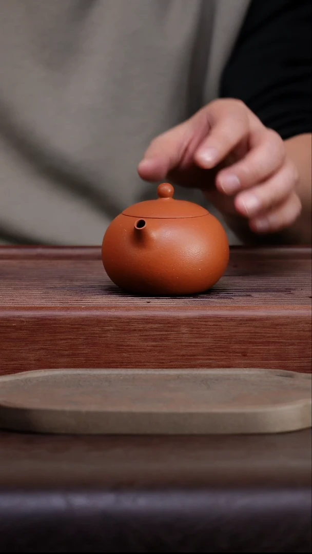 茶壶紫砂红降坡 全手工西施