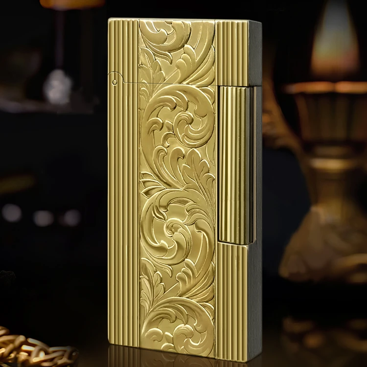 复礼~MYON欧洲勉牌M3大唐草六面大师浮雕原铜色工艺煤油打火机