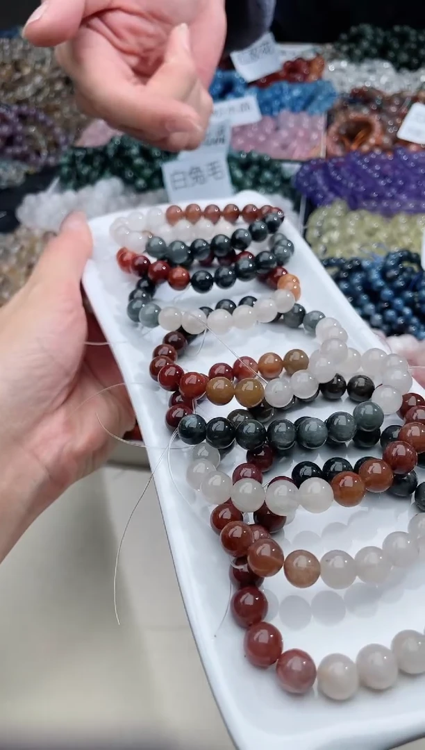 【闪购商品】水晶手链银S925镶嵌渐变兔毛564