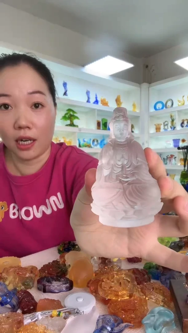手工艺品琉璃观音