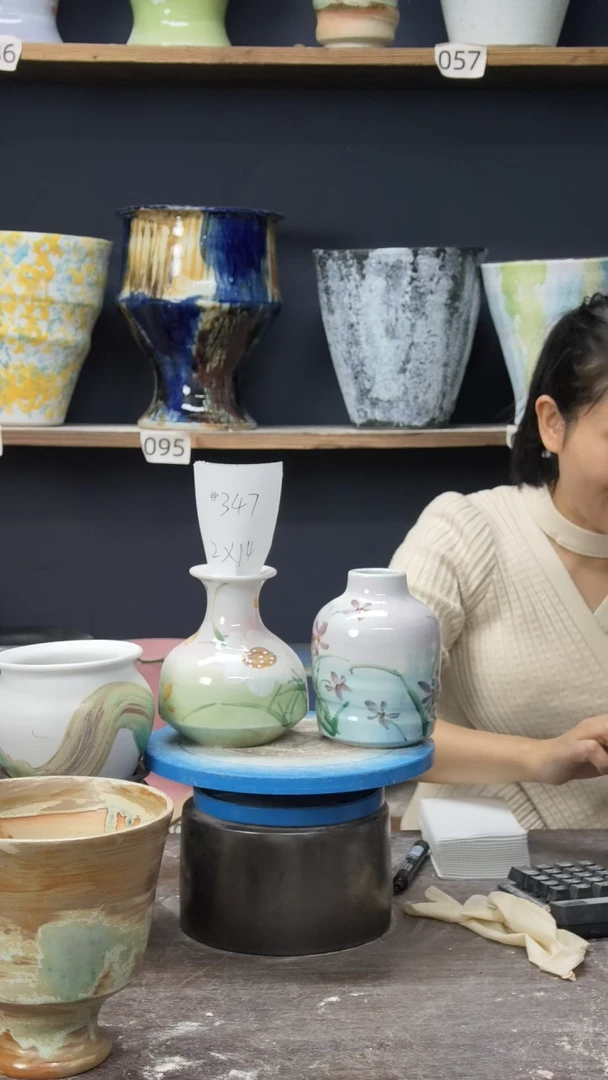 雯*江西景德镇花盆微瑕347