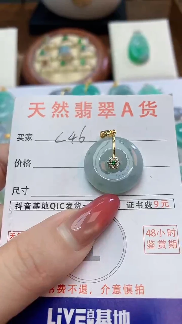 颈饰未镶嵌翡翠天然A货翡翠挂件