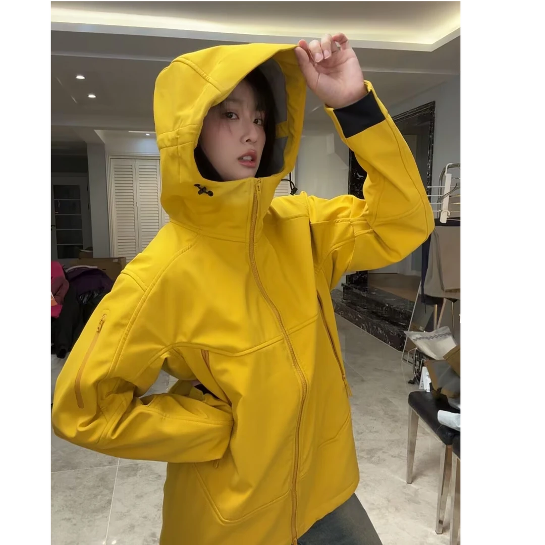 GM全天候系列【年货现货】软壳冲锋衣加绒男女款多巴胺外套加厚夹克