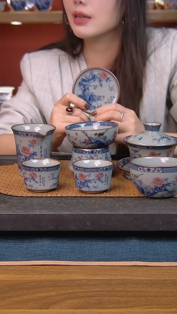 简装家用款7件套 老陶泥开片纹陶瓷茶具