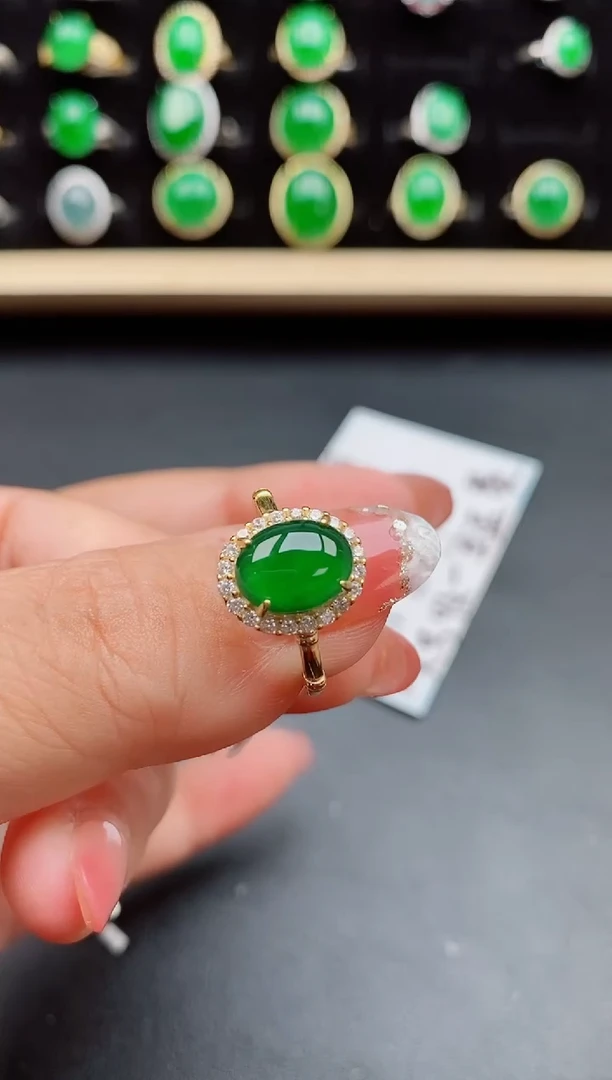 【闪购商品】翡翠戒指银S925镶嵌574545