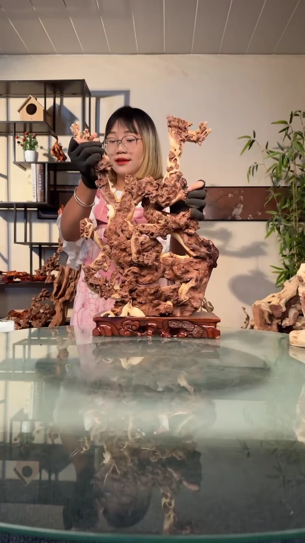 树脂石**艺金丝红木209