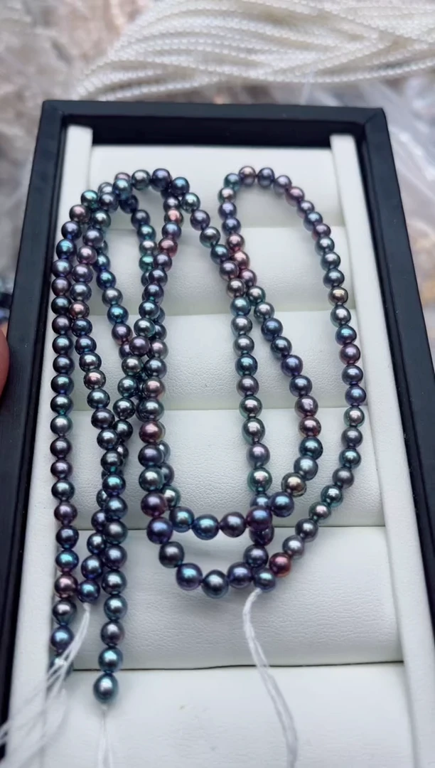 未镶嵌裸珠无扣头淡水珍珠多样性发其一，非无暇