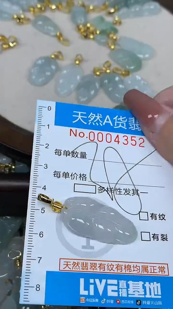 翡翠未镶嵌颈饰净货挂件-4352