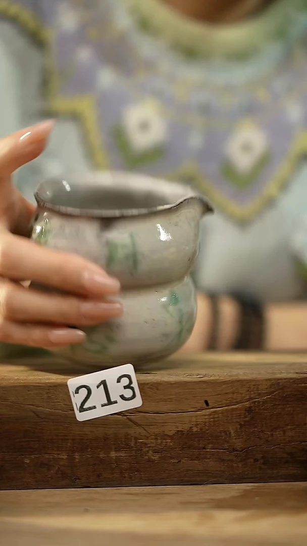 【闪购商品】瓷片设计师款 落单 粉引 公道杯