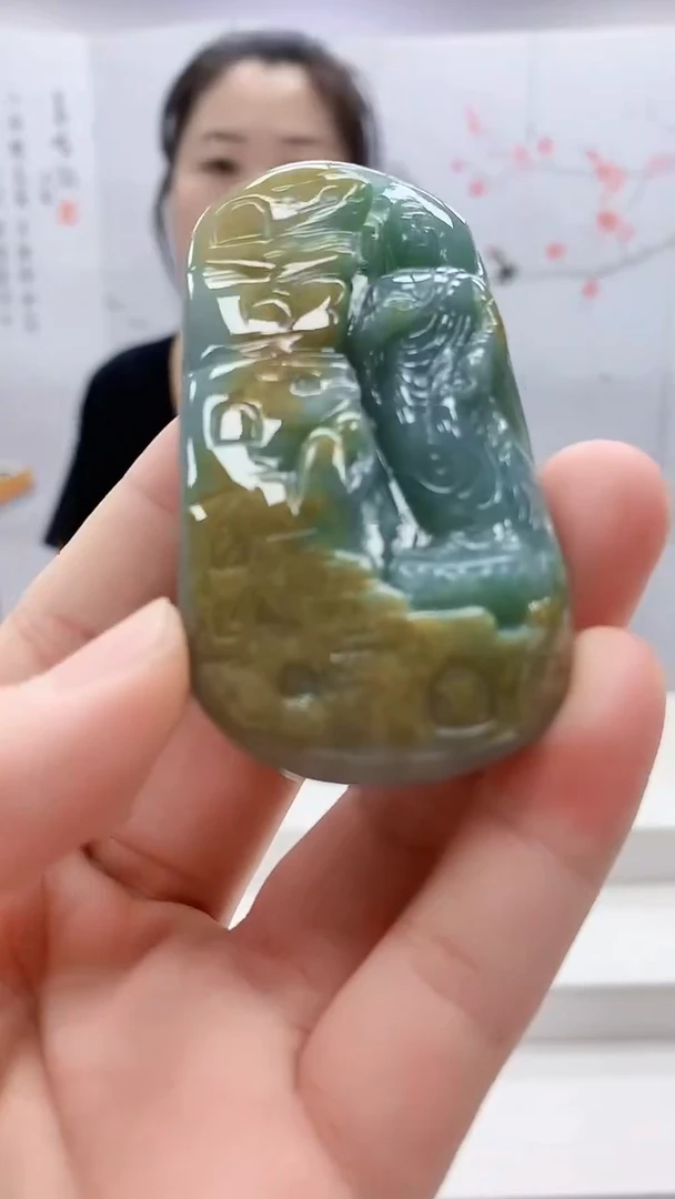 定制翡翠未镶嵌4902bb-毛货挂件13