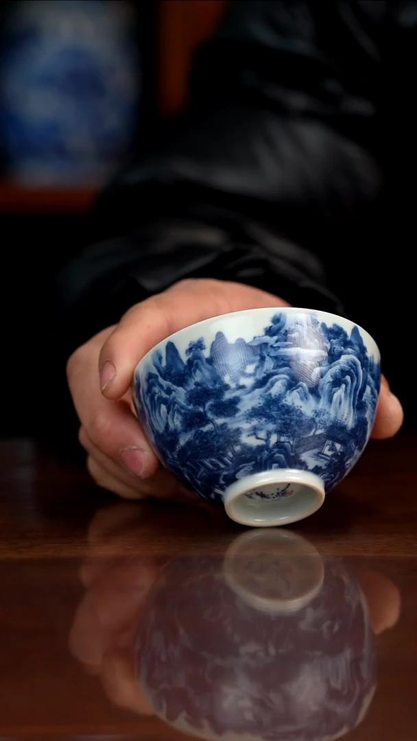 景琳藏青花北派山水赤壁赋