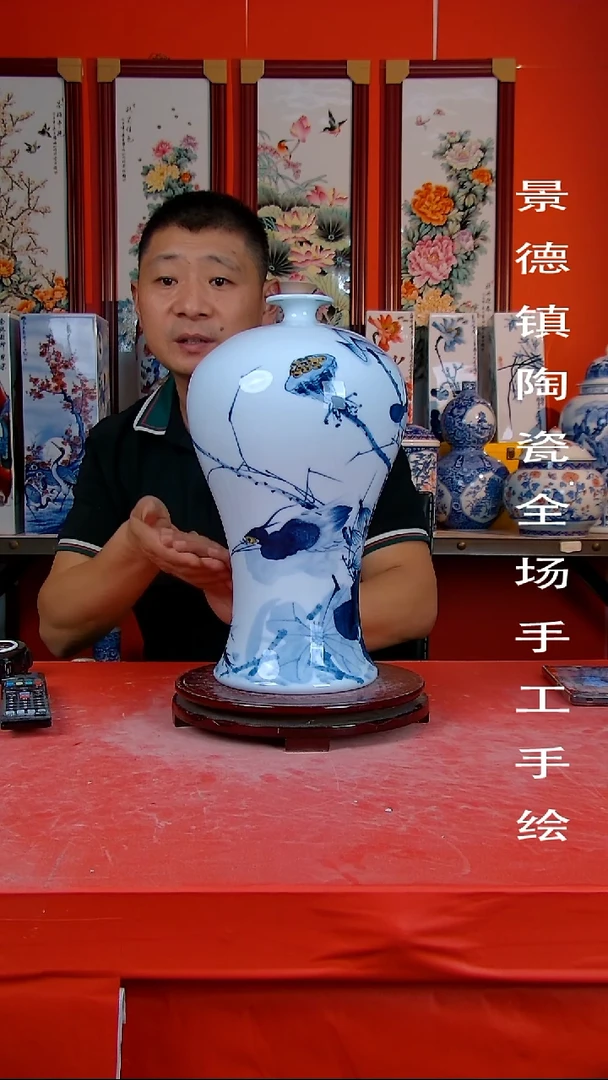 摆件大****1景德镇陶瓷 手工手绘